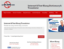 Tablet Screenshot of noslang.com